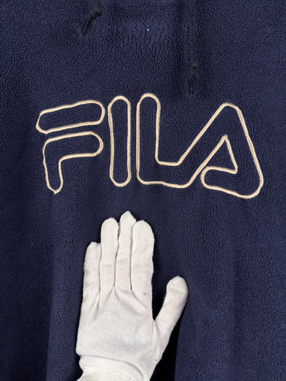 Mens Vintage Fila Fleece Hoodie