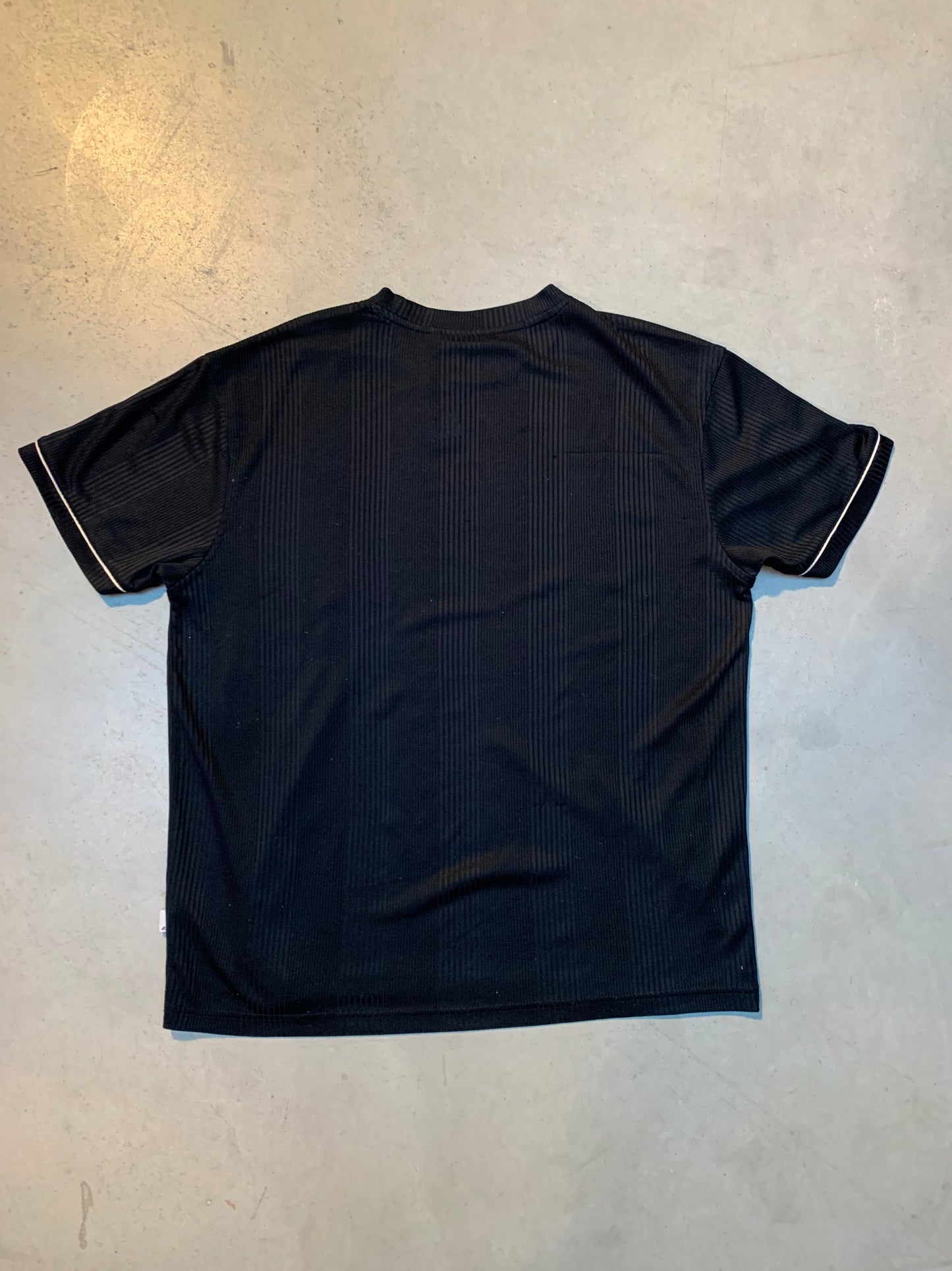 Angelo Litrico Black Ribbed Texture T-Shirt