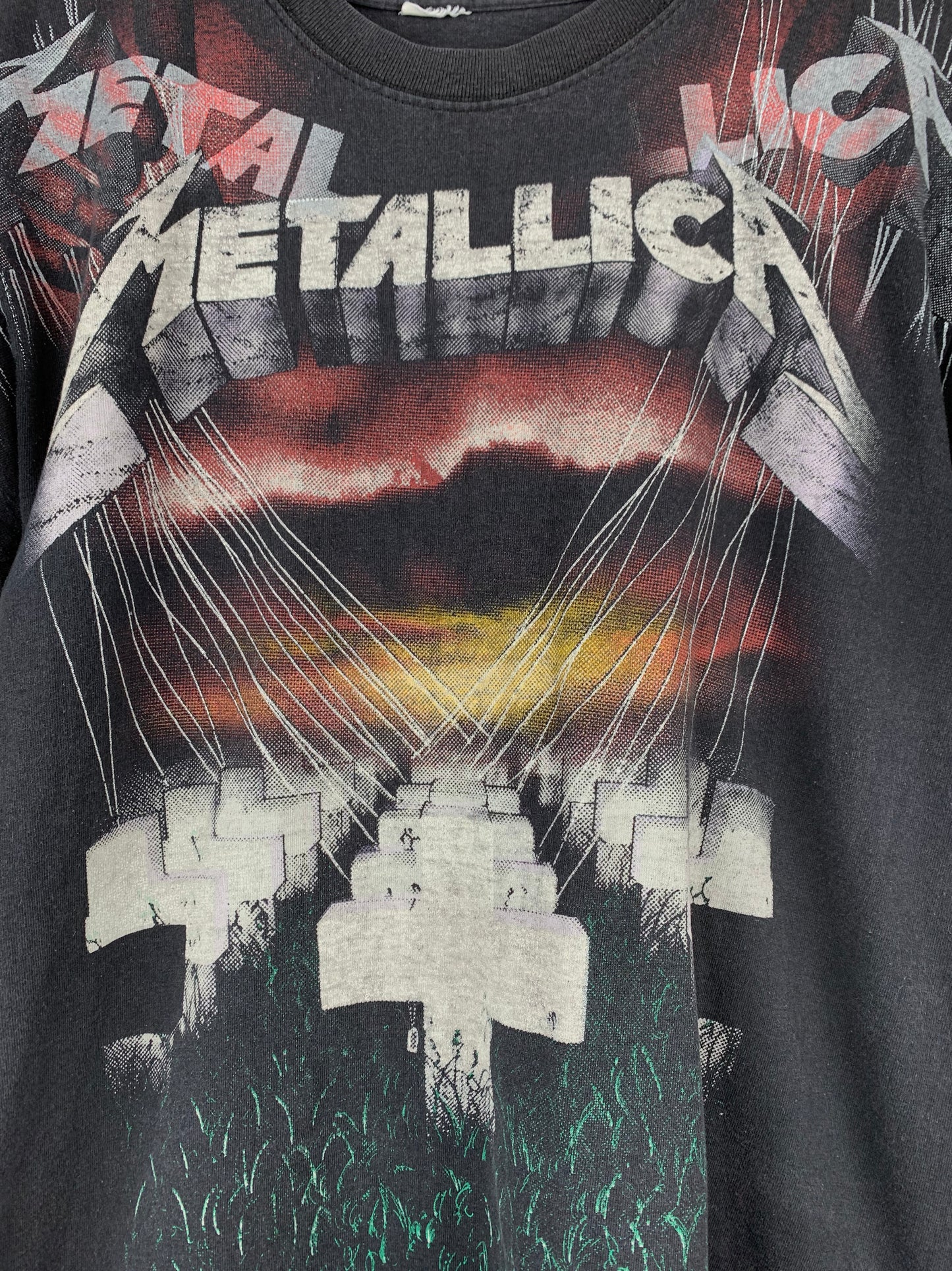 Mens Y2K Vintage Metallica Master of Puppets T Shirt