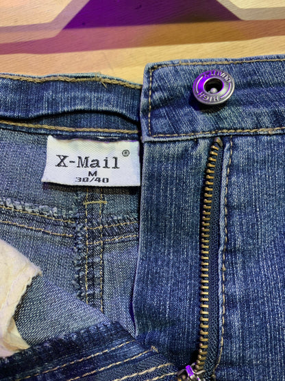 Womens Y2K X Mail Denim Mini Skirt