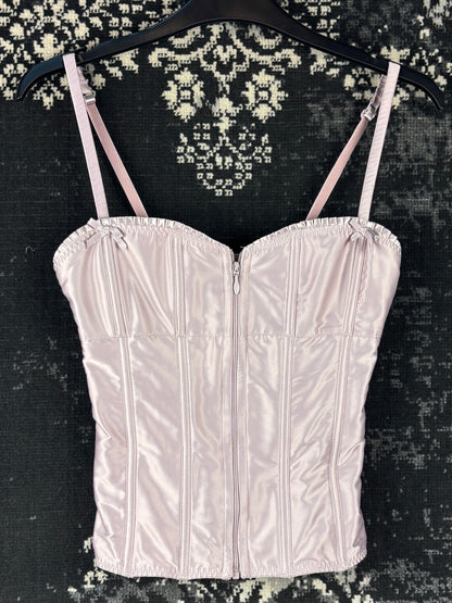 Women's Y2K Coguette Light Pink Corset Top