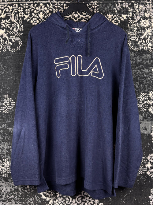 Mens Vintage Fila Fleece Hoodie
