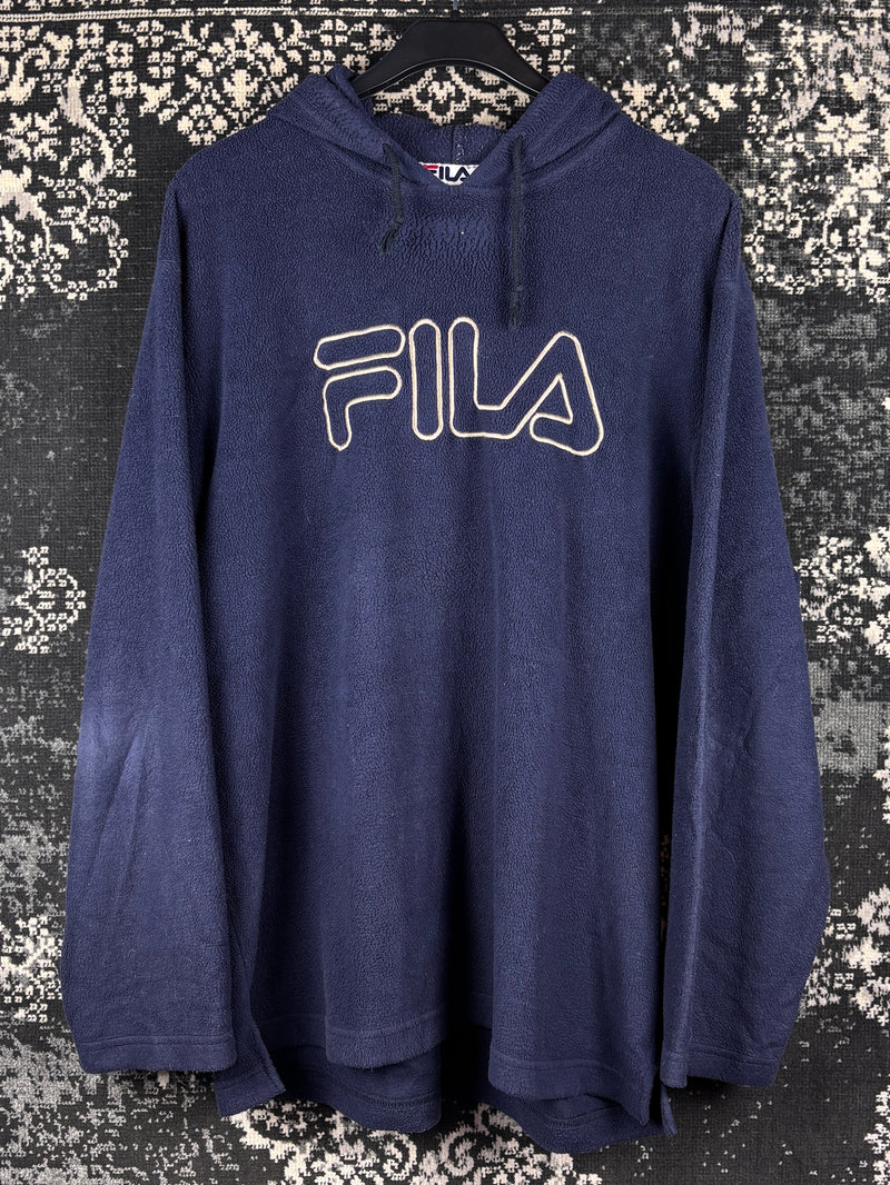 Mens Vintage Fila Fleece Hoodie