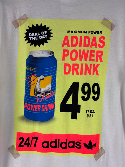 Adidas Originals Graphic T-Shirt with Power Drink Ad Print