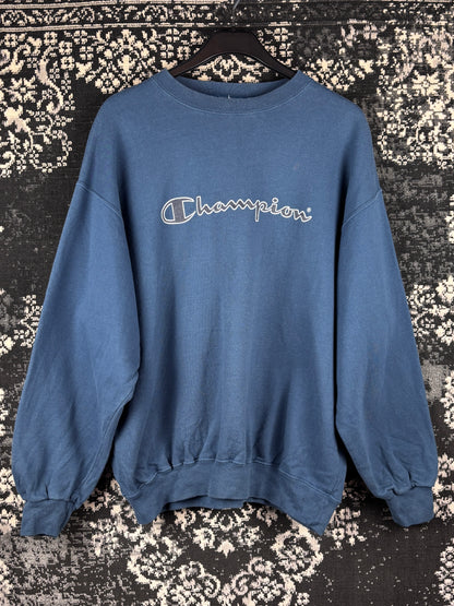 Men's Vintage Champion Navy Blue Sweatshirt