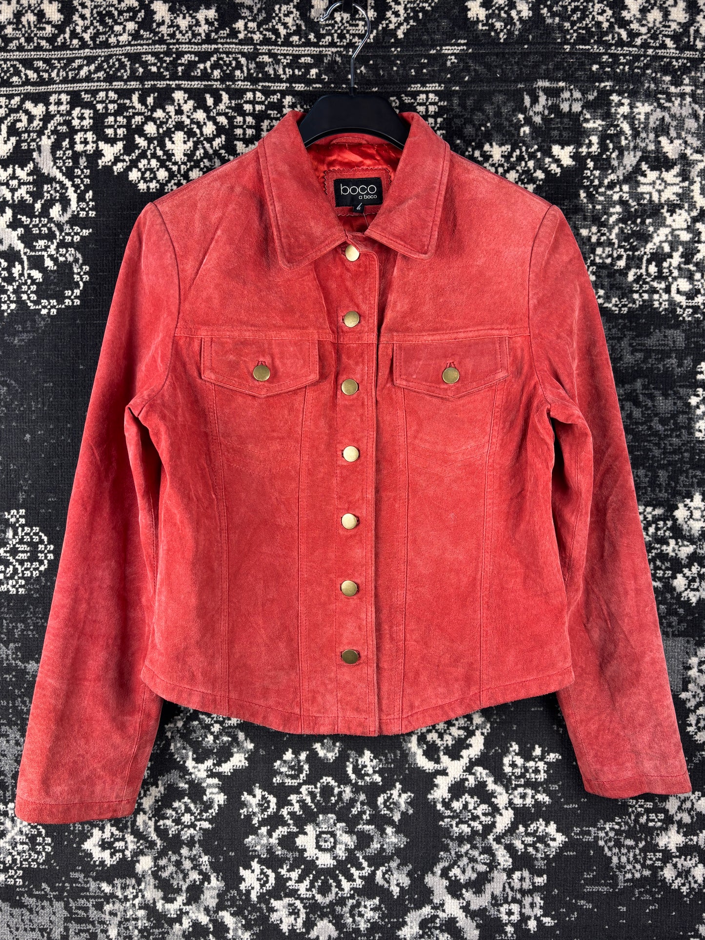 Women's Vintage Red Suede Jacket