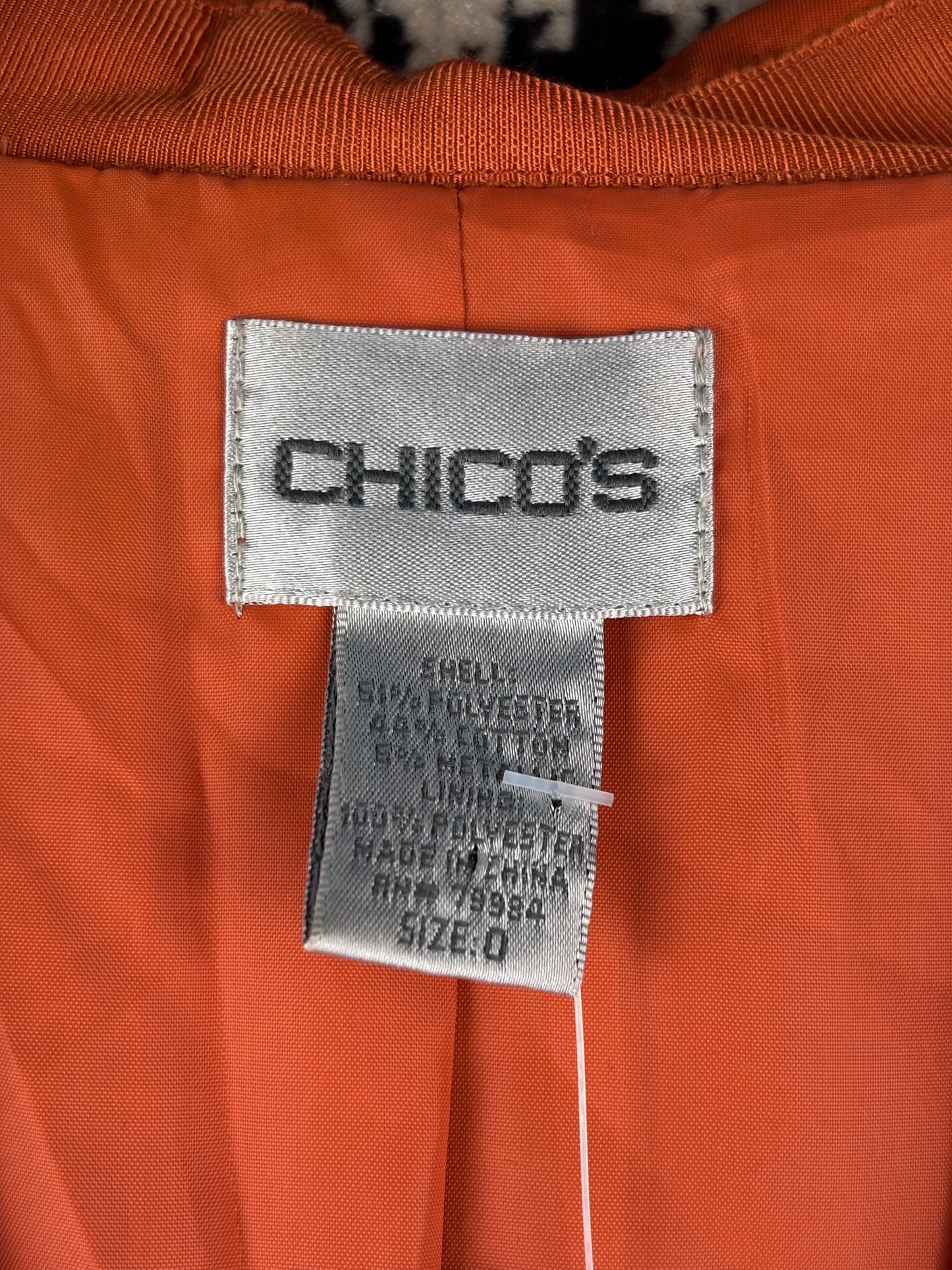 Women's Vintage Y2K Chicos Orange Light Jacket
