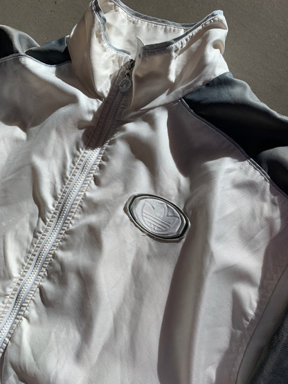 Adidas Vintage White And Black Full Zip Track Jacket
