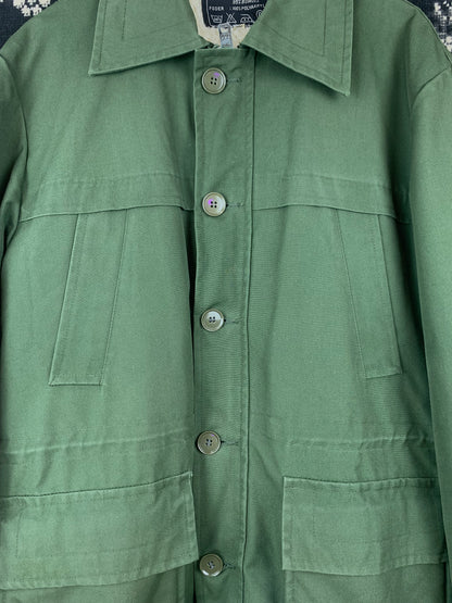 Mens Vintage Army Green Heavyweight Winter Coat