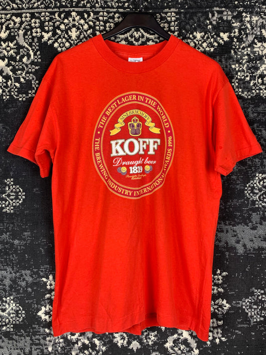 Men’s Vintage Red KOFF Beer Graphic T-Shirt