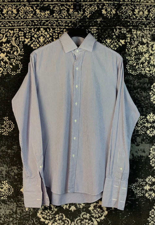 "Polo by Ralph Lauren" Blue Striped Long Sleeve Button Up Shirt