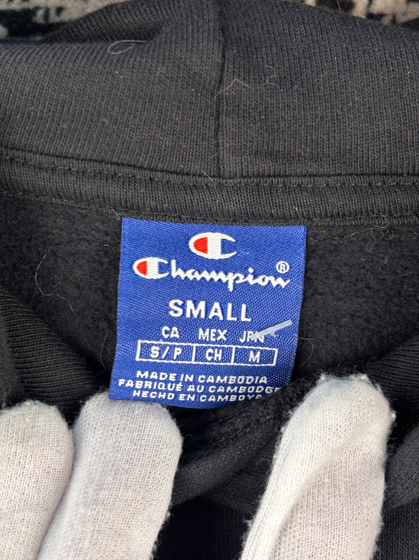 Mens Champion Black Hoodie