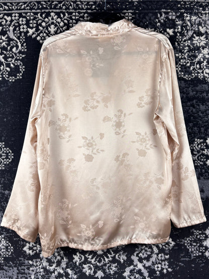 Women's Silky Beige Pajama Set