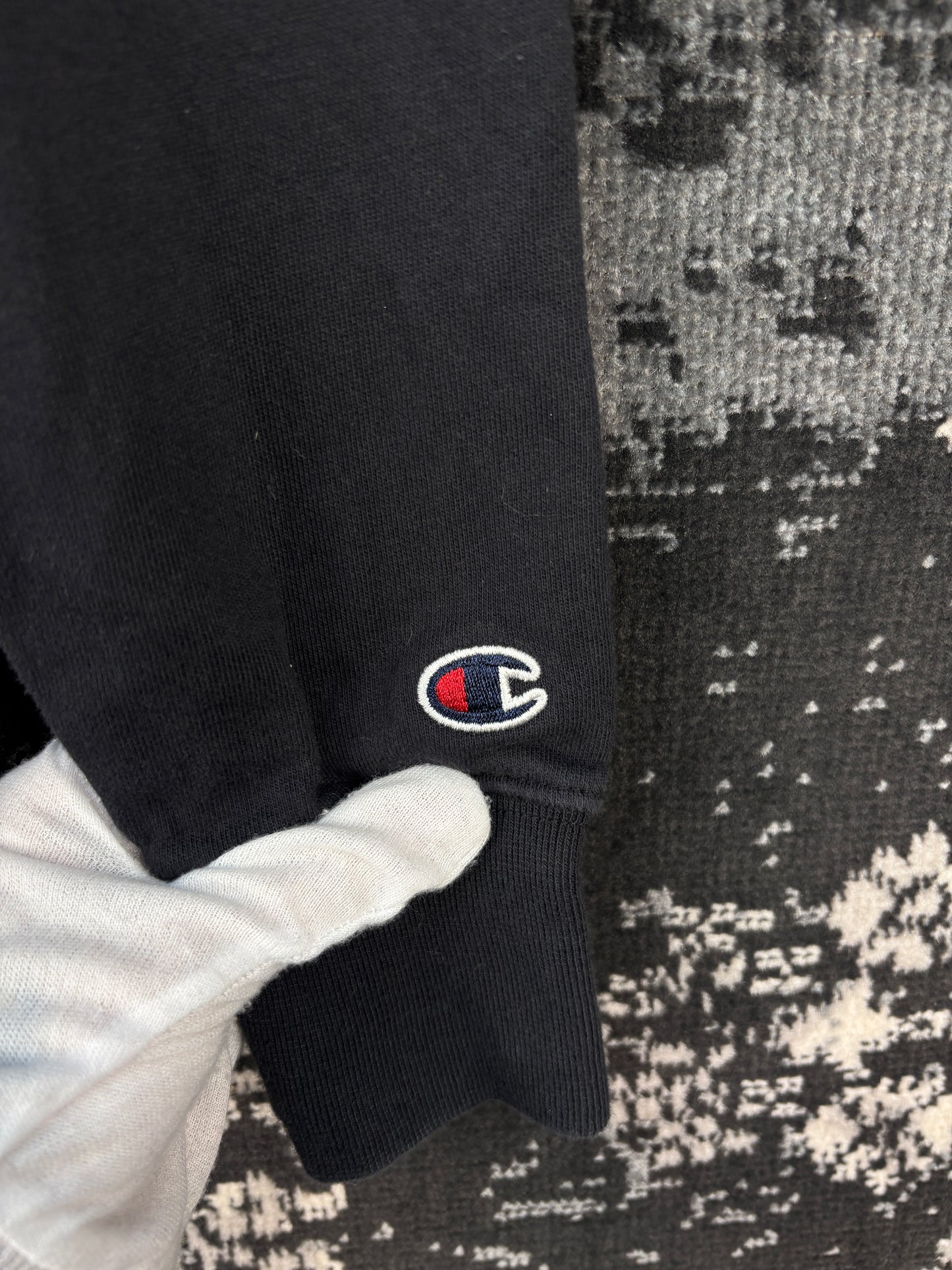 Mens Champion Black Hoodie