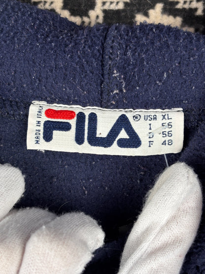 Mens Vintage Fila Fleece Hoodie