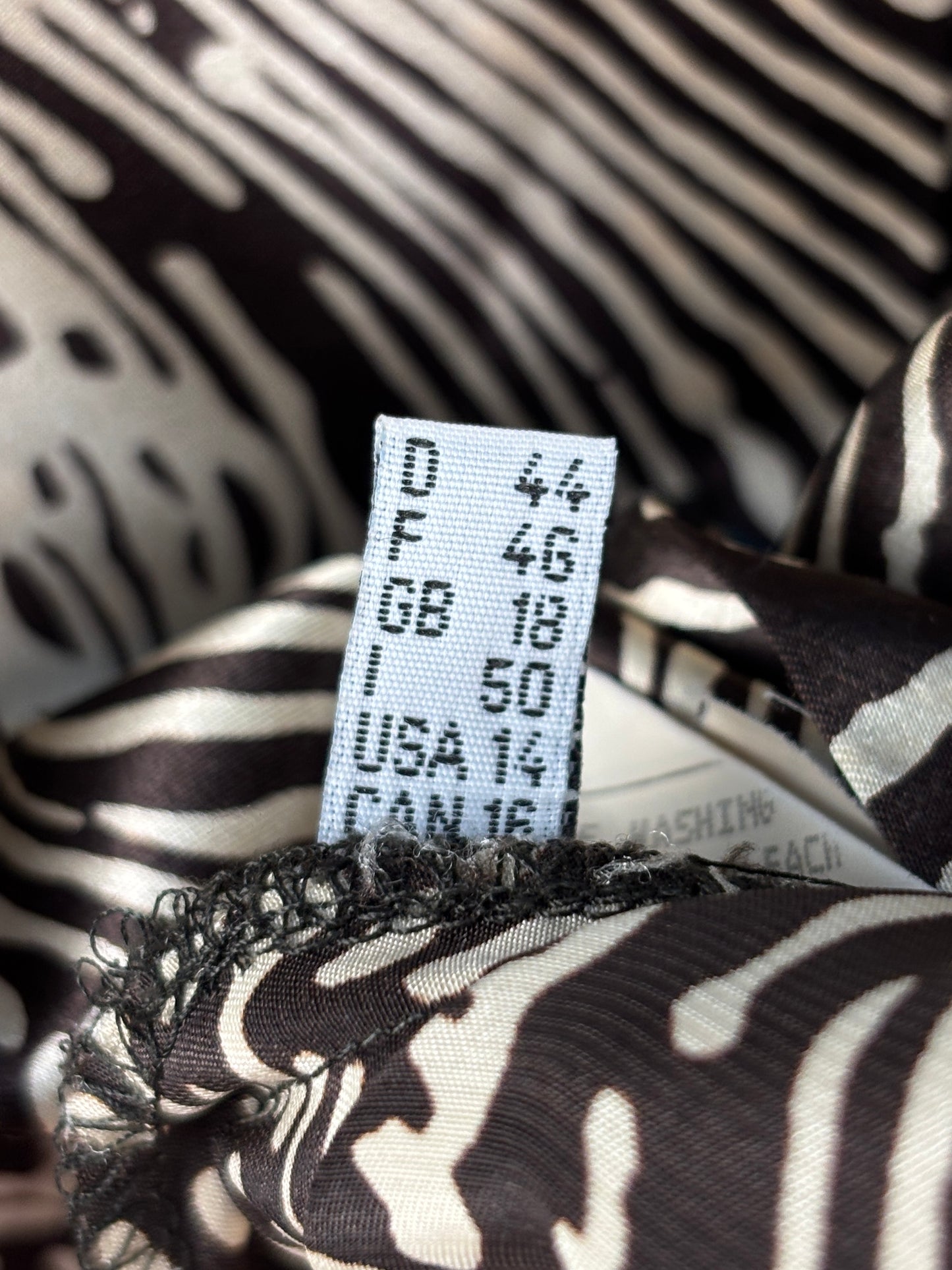 Women's Vintage Y2K Silky Zebra Print Longsleeve
