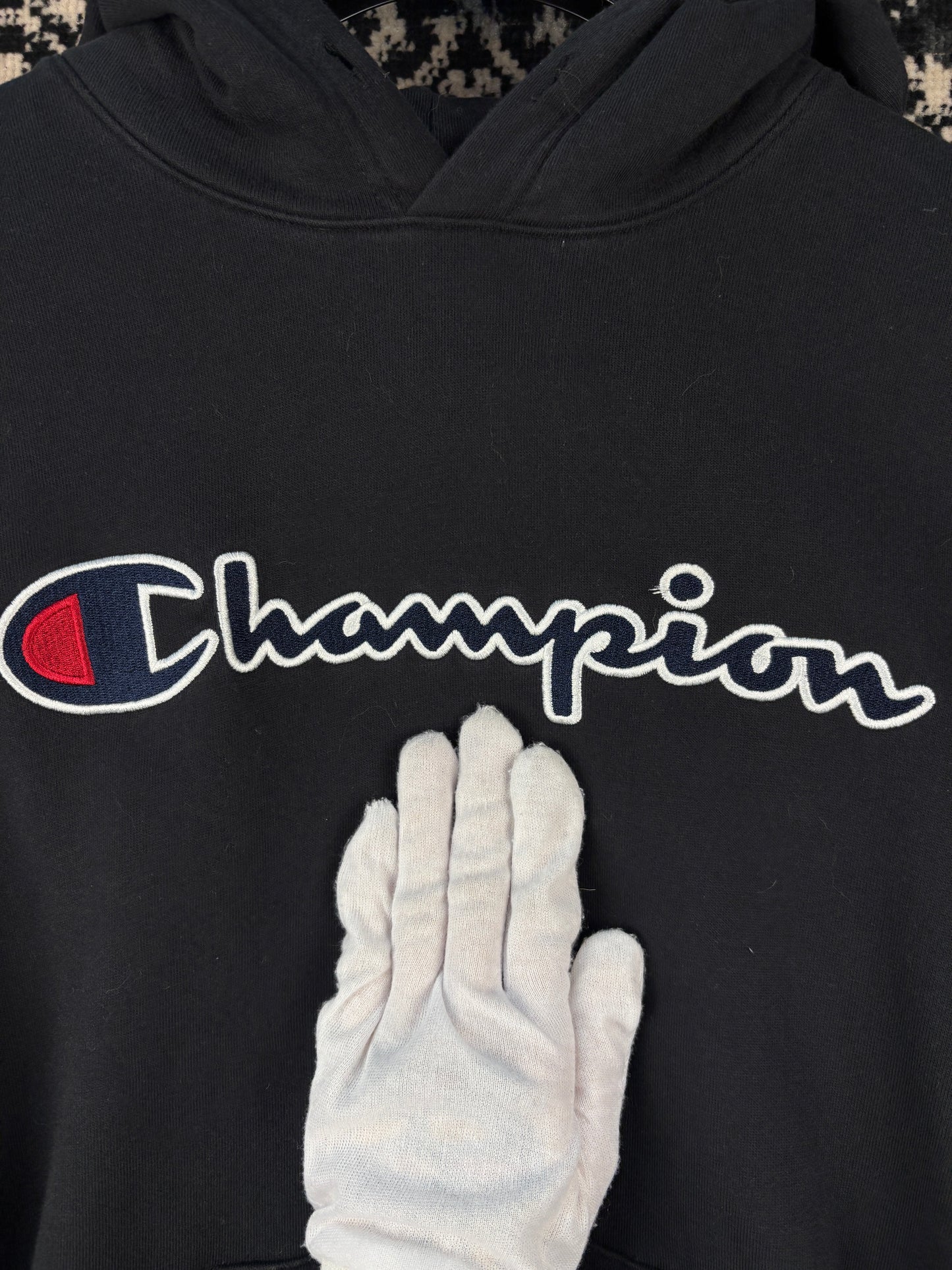 Mens Champion Black Hoodie