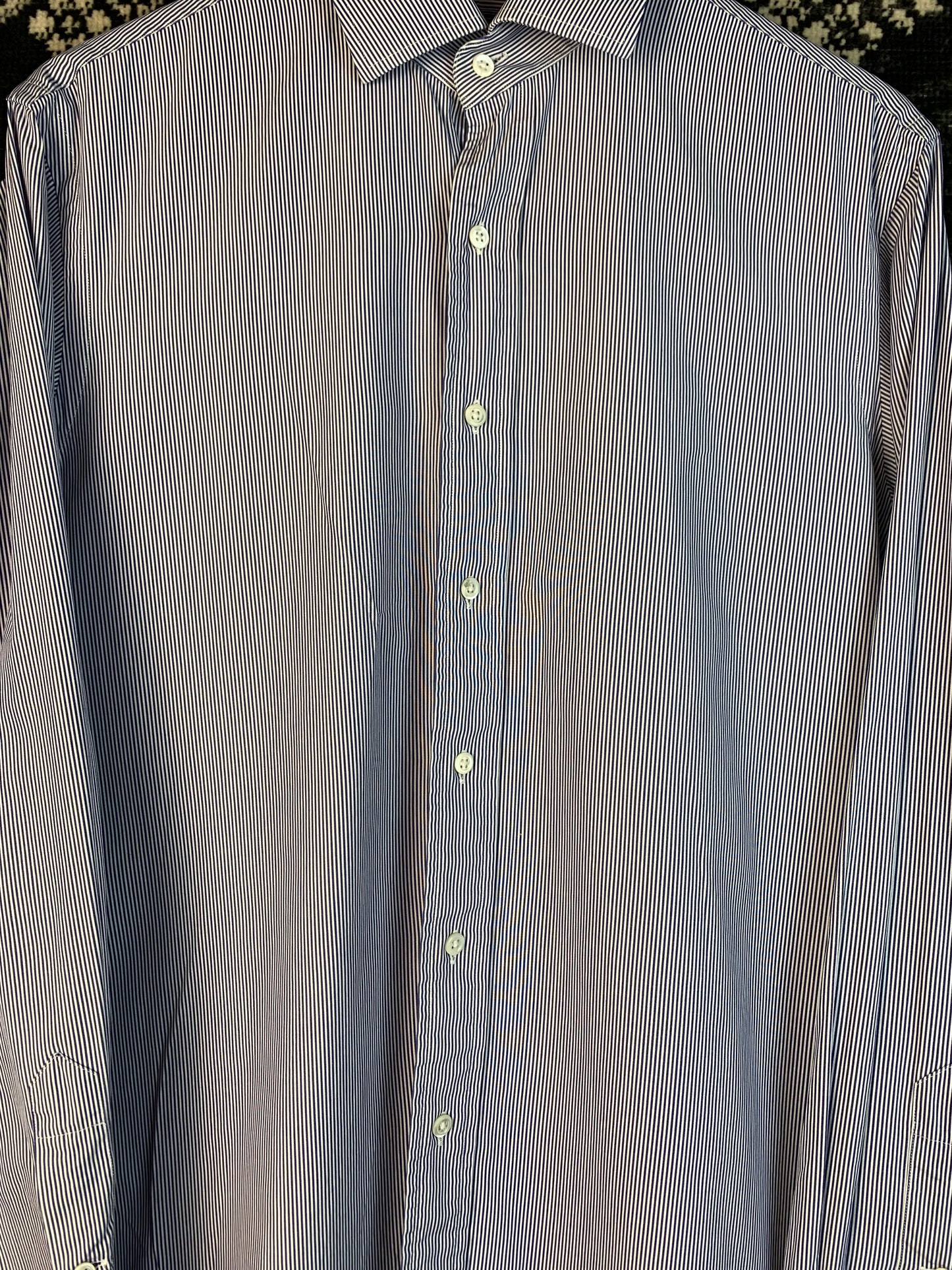 "Polo by Ralph Lauren" Blue Striped Long Sleeve Button Up Shirt