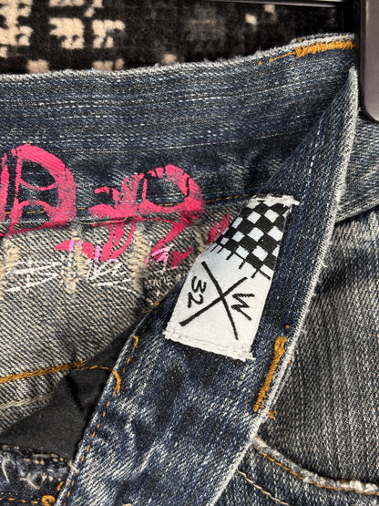 Mens Y2K Billabong Washed Blue Jeans