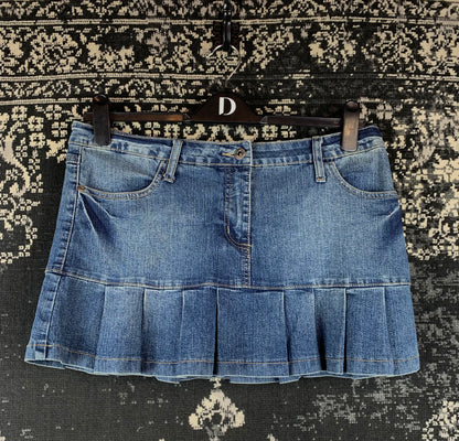 Womens Y2K X Mail Denim Mini Skirt