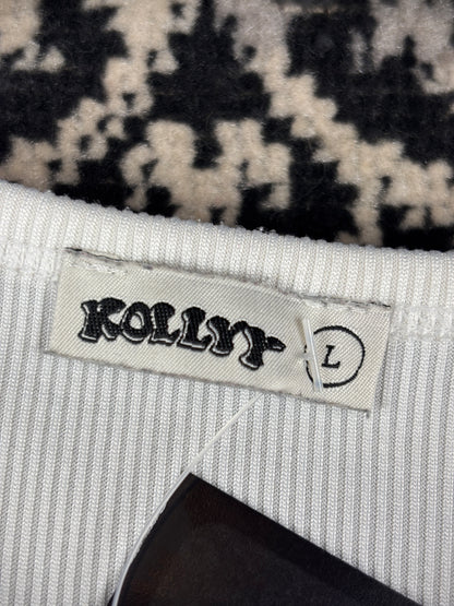 Womens Y2K Printed White Tank Top