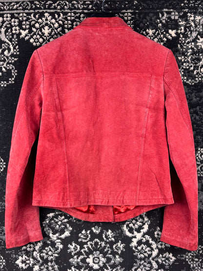 Women's Vintage Red Suede Jacket