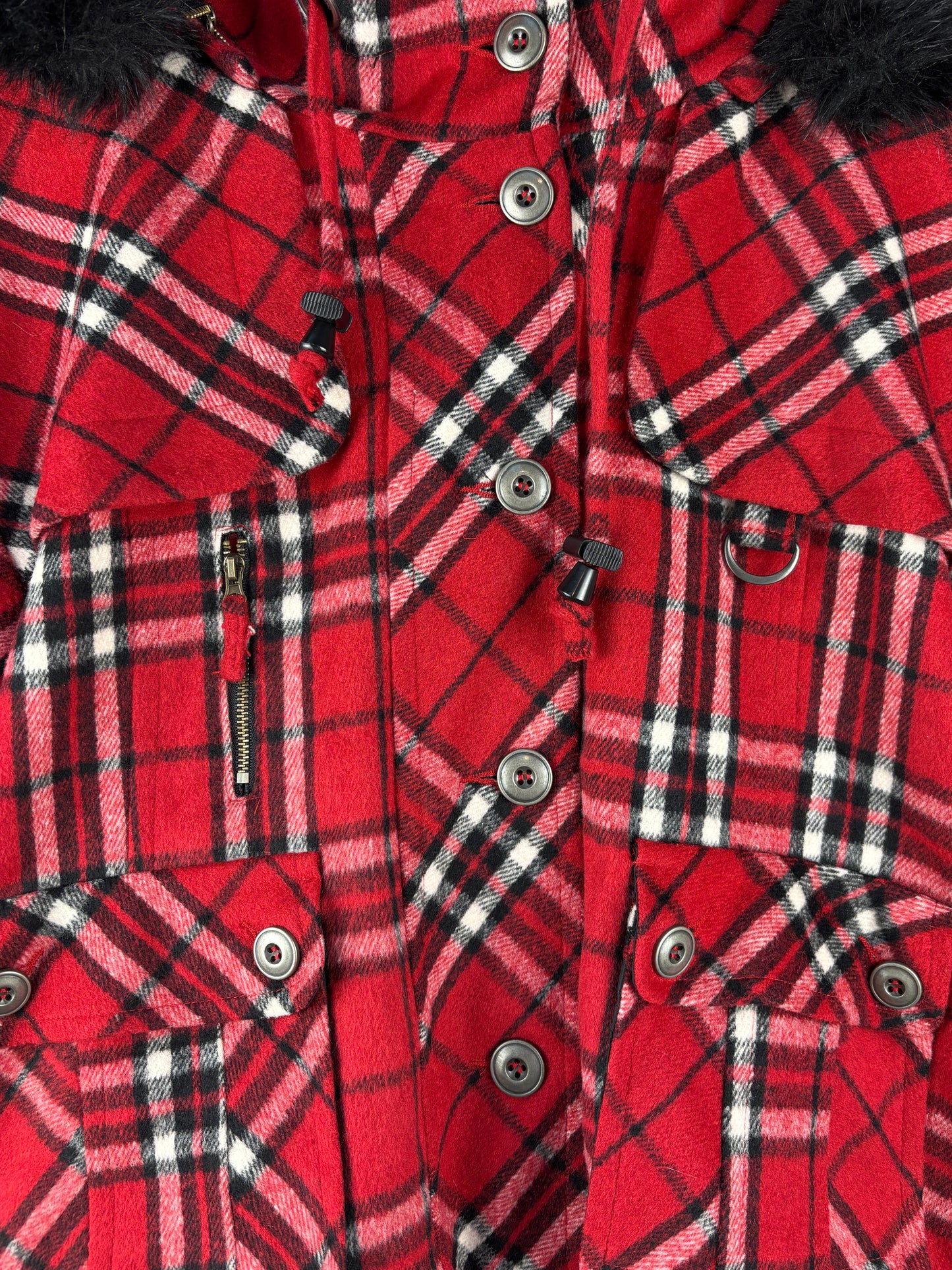 Women's Y2K Next Red Checkered Jacket