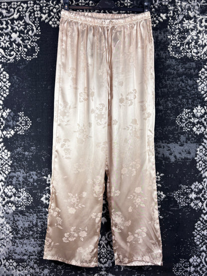Women's Silky Beige Pajama Set