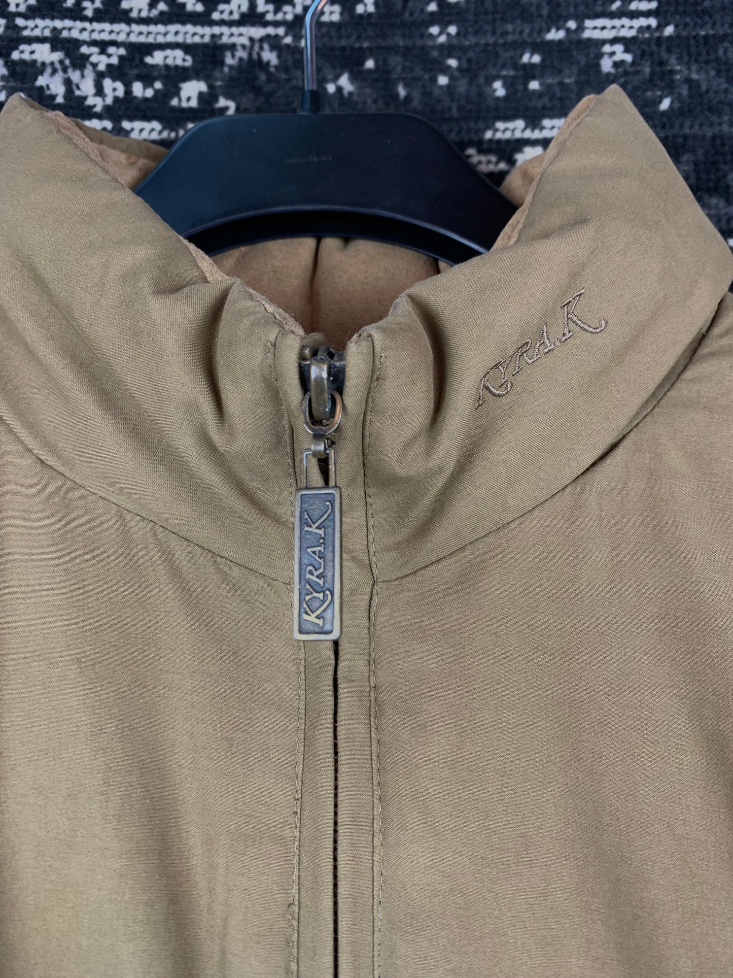 Womens Vintage Y2K Warm Brown Hooded Windbreaker Jacket