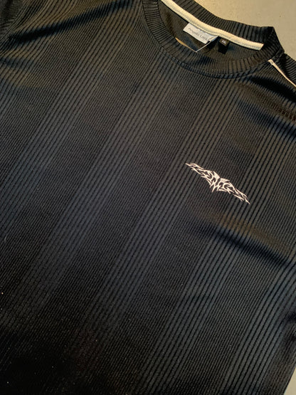 Angelo Litrico Black Ribbed Texture T-Shirt