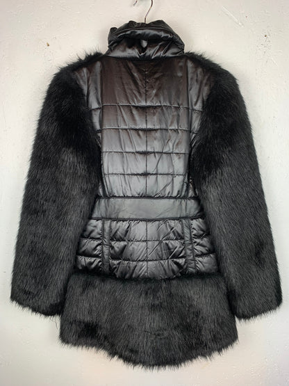 Cherry Couture Black Faux Fur Puffer Jacket