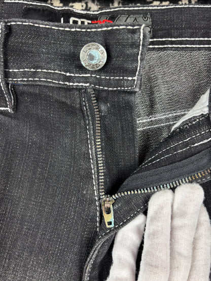 Mens Y2K LOT29 Washed Black Denim Jeans