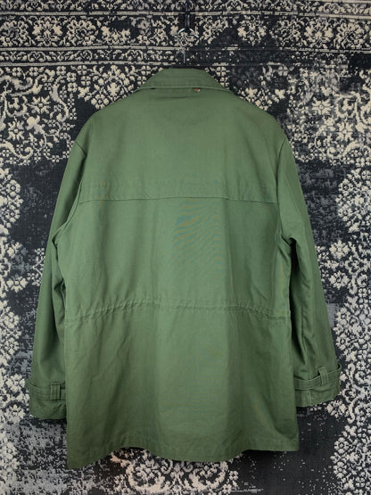 Mens Vintage Army Green Heavyweight Winter Coat