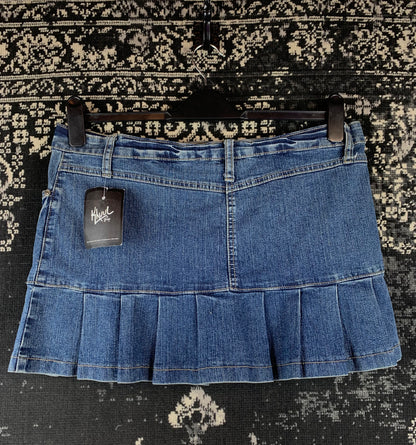 Womens Y2K X Mail Denim Mini Skirt