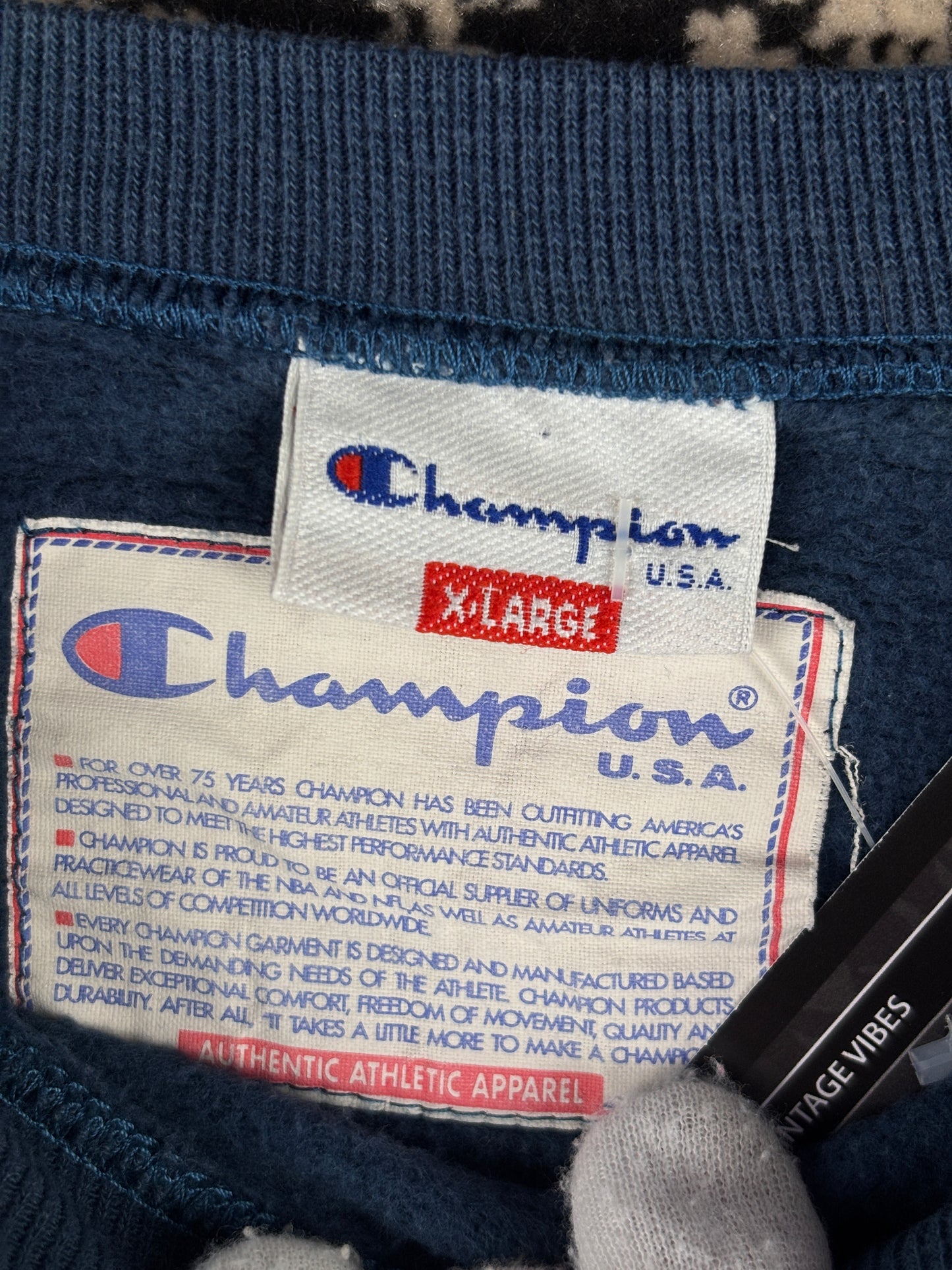 Men's Vintage Champion Navy Blue Sweatshirt