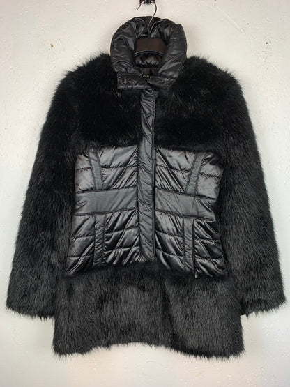 Cherry Couture Black Faux Fur Puffer Jacket