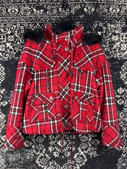 Women's Y2K Next Red Checkered Jacket