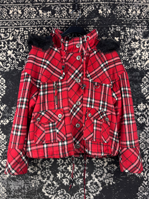 Women's Y2K Next Red Checkered Jacket