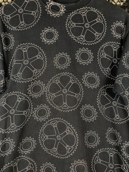 Mens Vintage Stüssy All Over Gear Print T Shirt