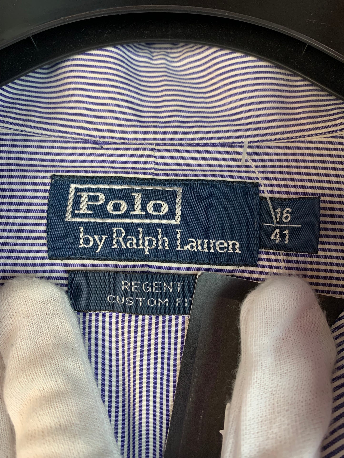 "Polo by Ralph Lauren" Blue Striped Long Sleeve Button Up Shirt