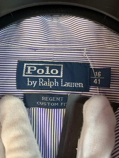 "Polo by Ralph Lauren" Blue Striped Long Sleeve Button Up Shirt