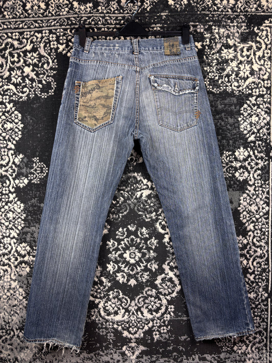 Mens Y2K Billabong Washed Blue Jeans