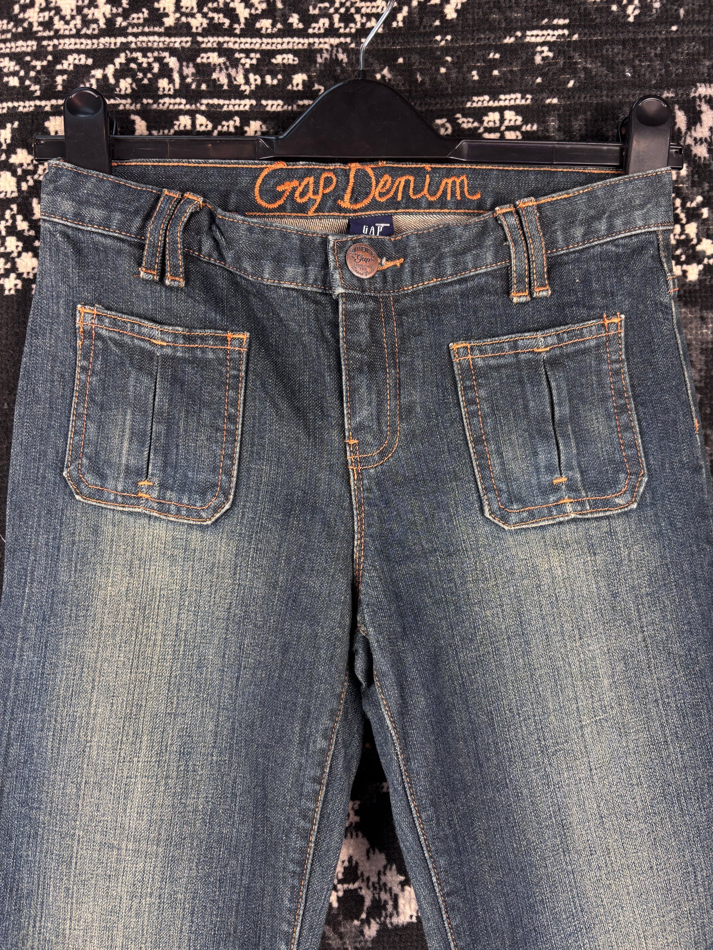 Womens Y2K Blue Denim Flare Jeans