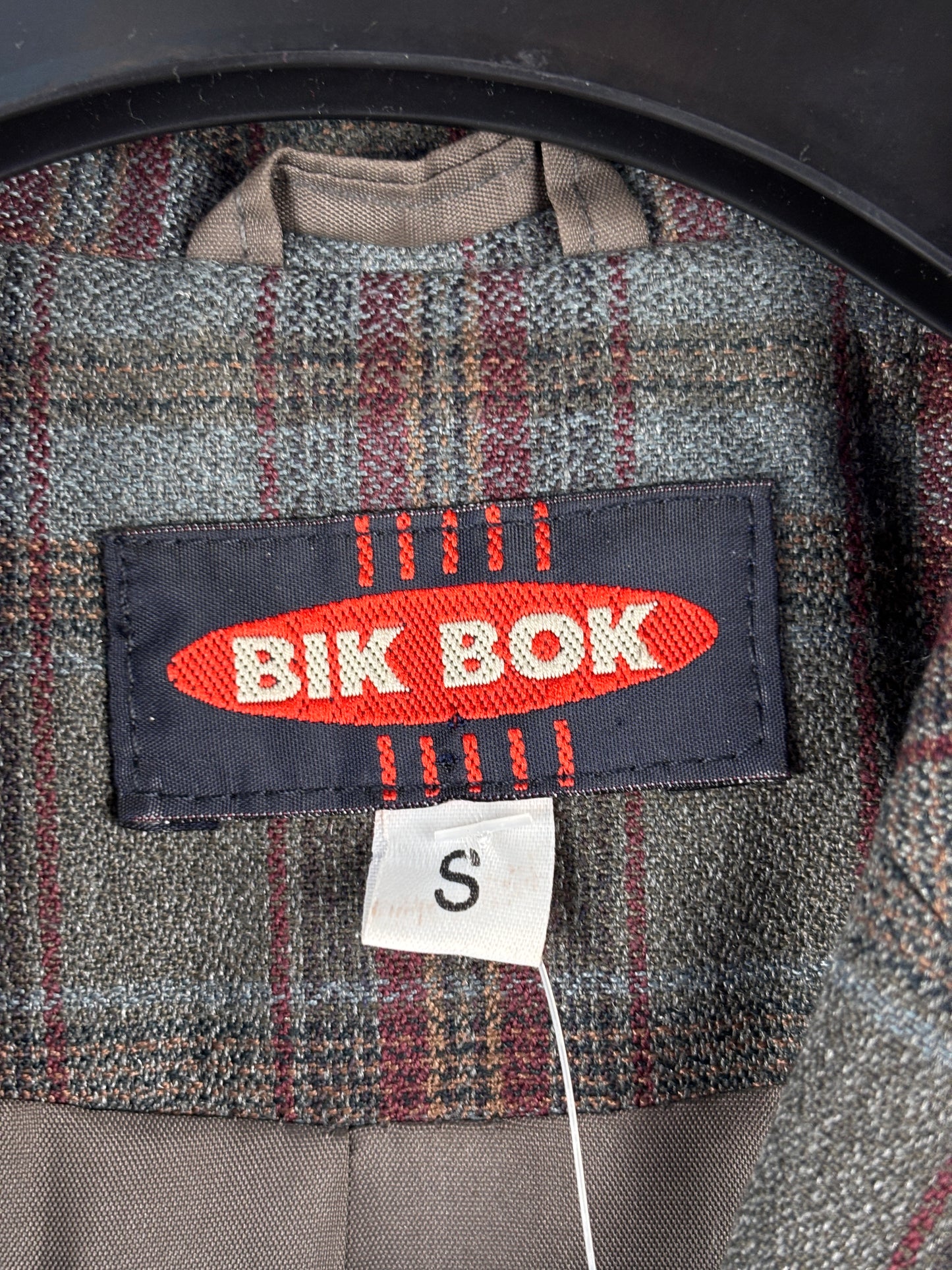 Women's Vintage BikBok Checkered Blazer