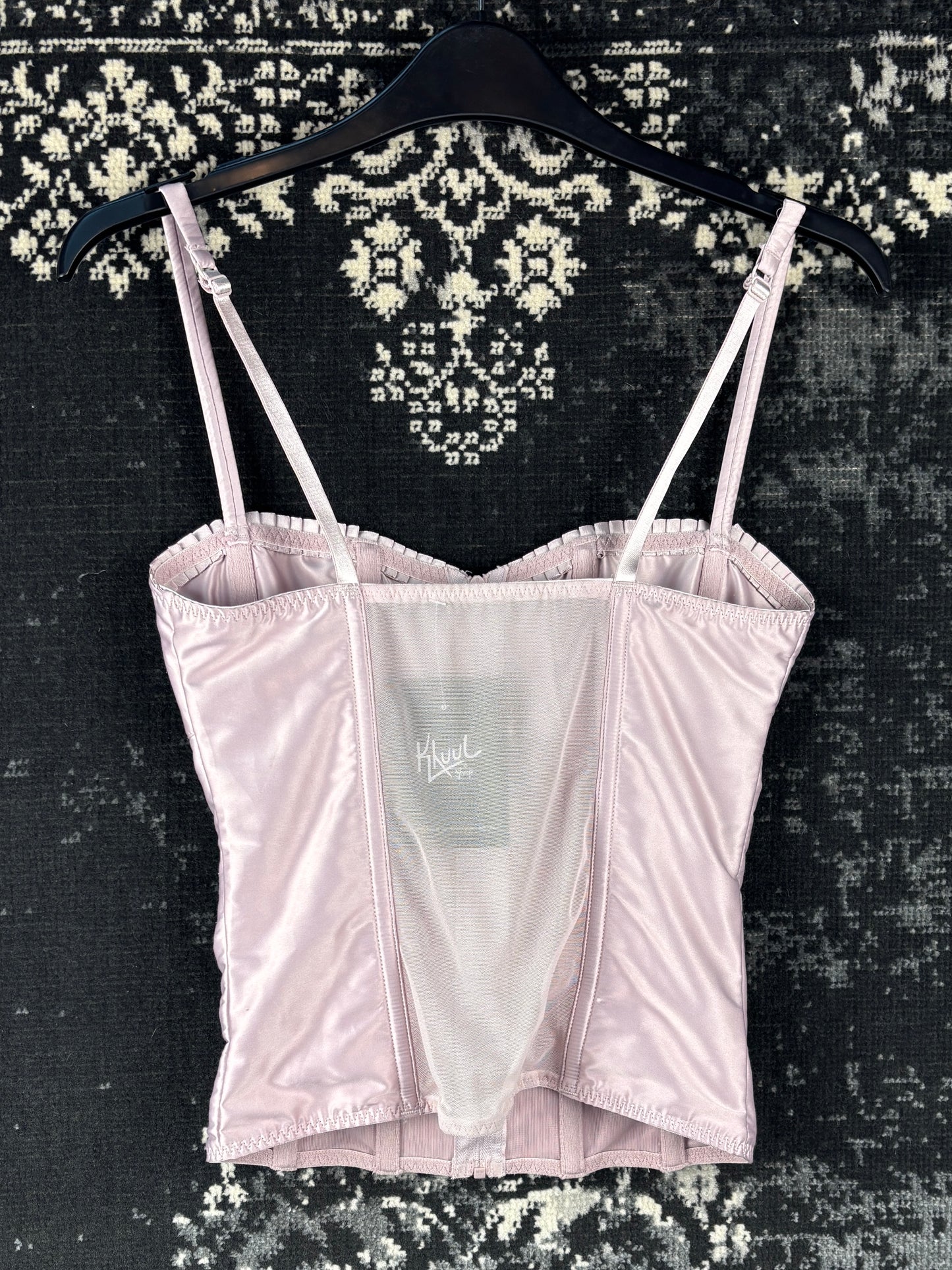 Women's Y2K Coguette Light Pink Corset Top