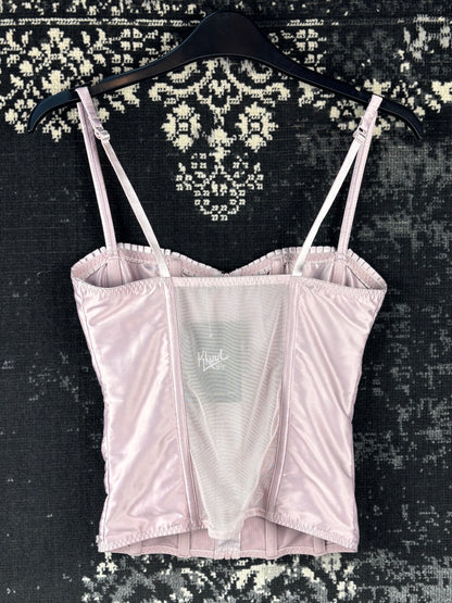 Women's Y2K Coguette Light Pink Corset Top