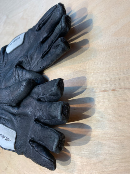 Mens Luxury Burberry Black Genuine Leather Gloves