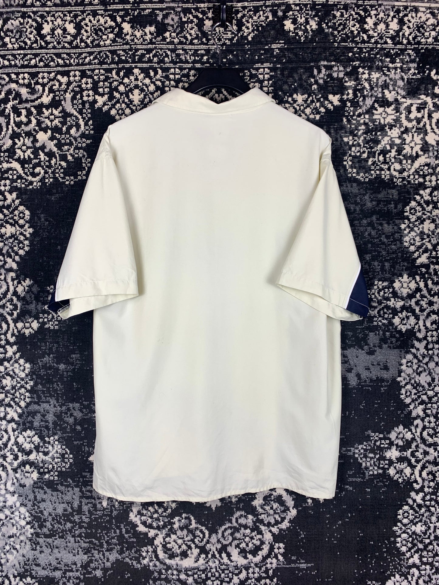 "Clockhouse" Beige and Black Button Up Shirt