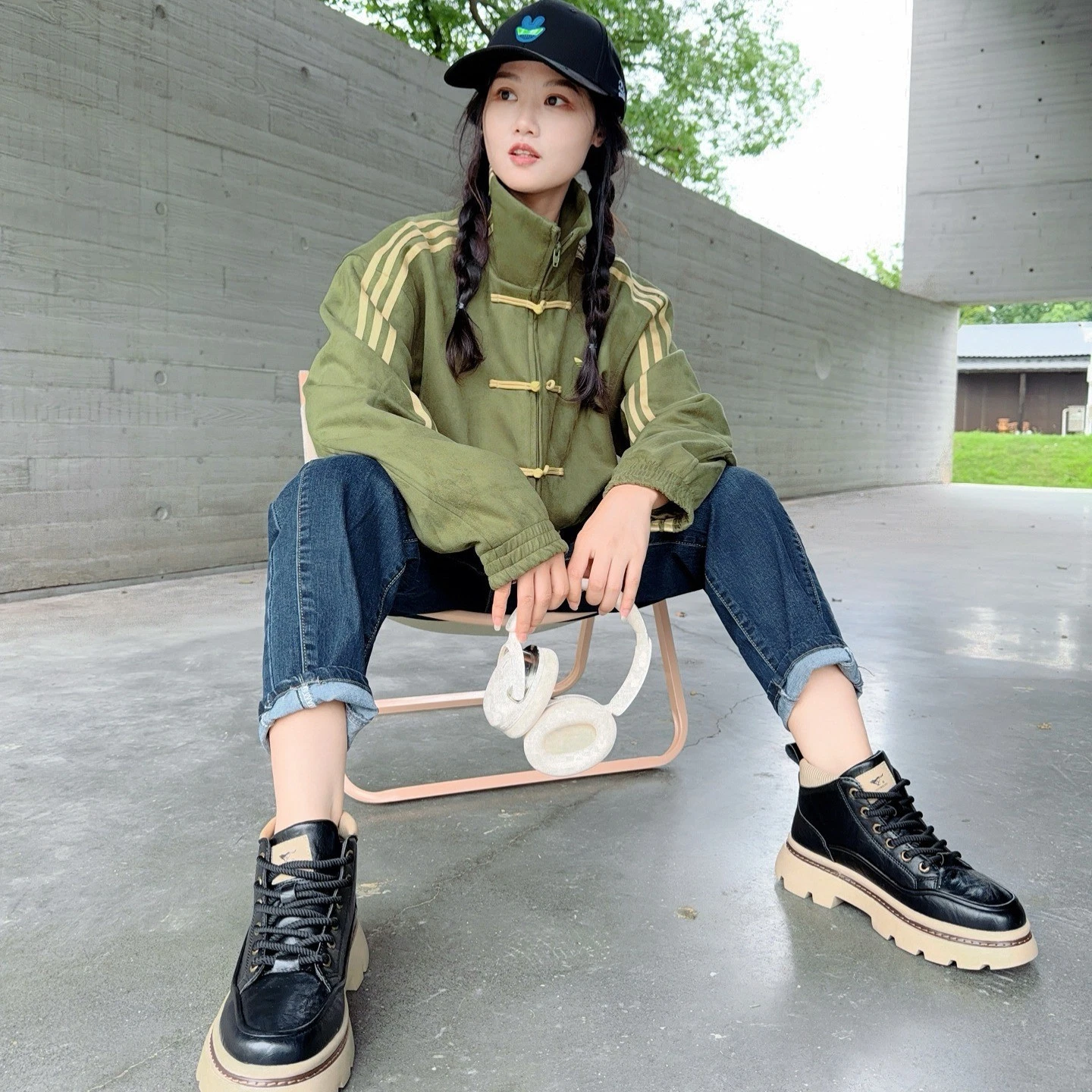 Adidas Olive Green Chinese Snake New Year 2026 CNY Tang Track Jacket